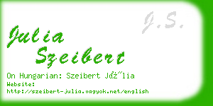 julia szeibert business card